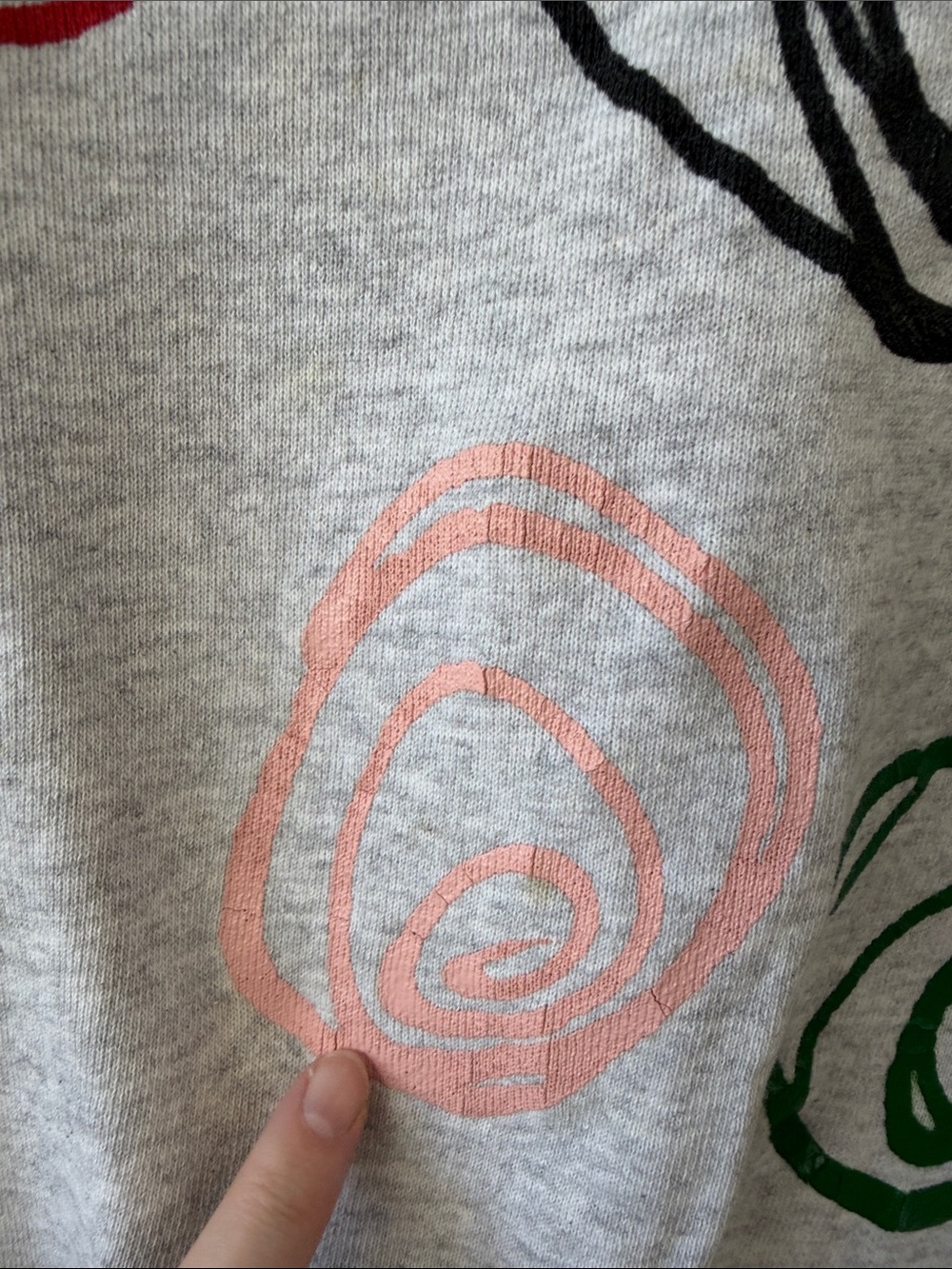 Vintage Hand Painted Swirl Sweatshirt - Picture 7 of 12
